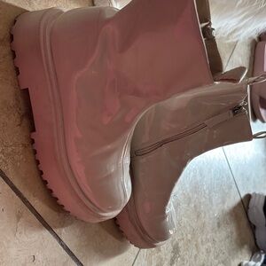 Zara Glossy Pink Kids Boots